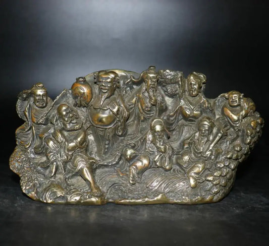 China brass archaize eight immortals crafts statue