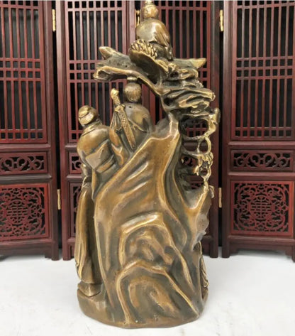 China brass archaize eight immortals crafts statue