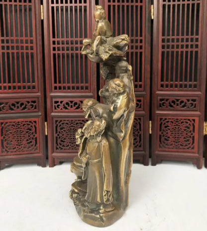 China brass archaize eight immortals crafts statue