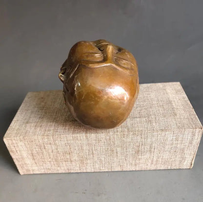 China brass archaize four face Buddha head Small crafts statue