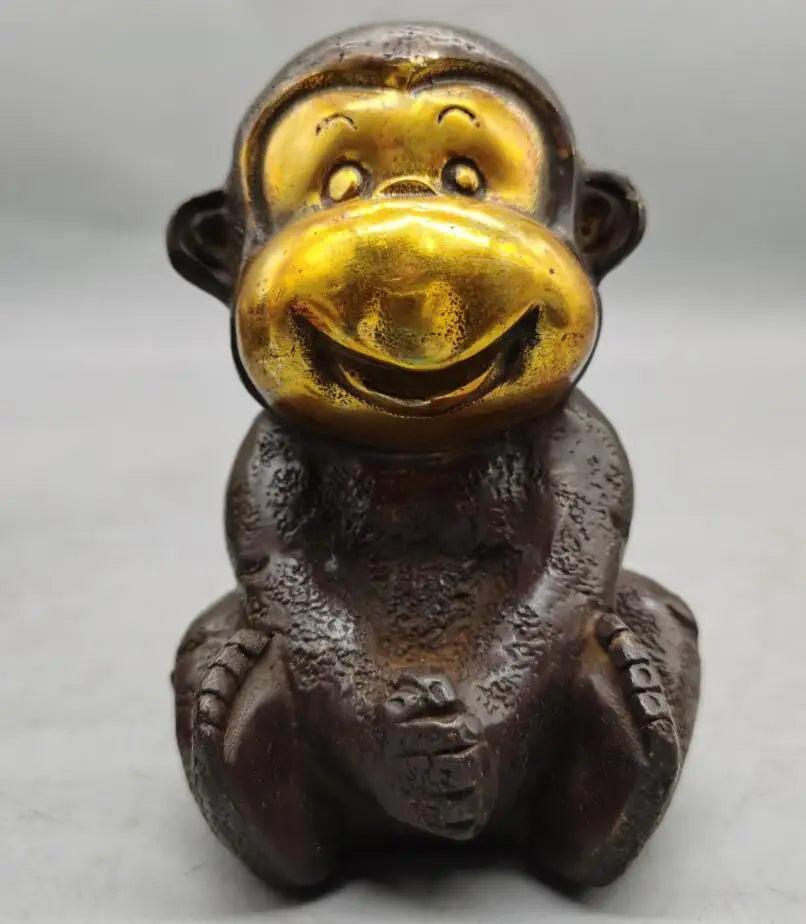 China brass archaize four monkey small crafts statue A set