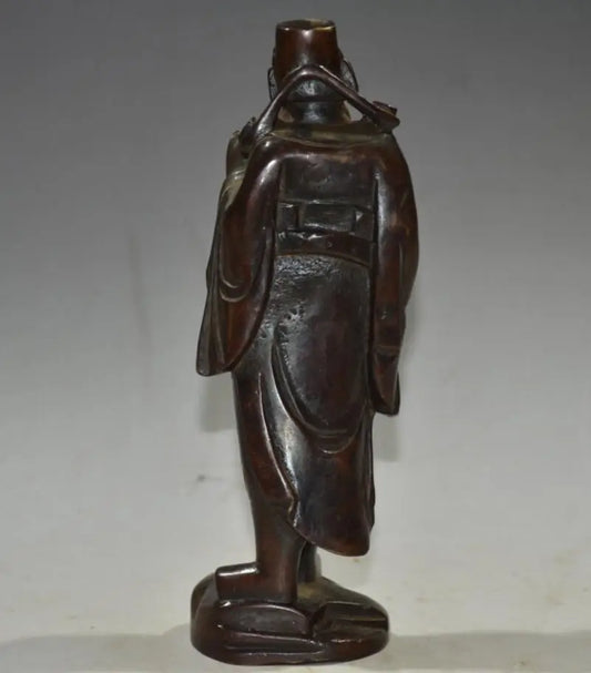 China brass archaize god of wealth crafts statue