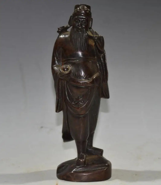 China brass archaize god of wealth crafts statue