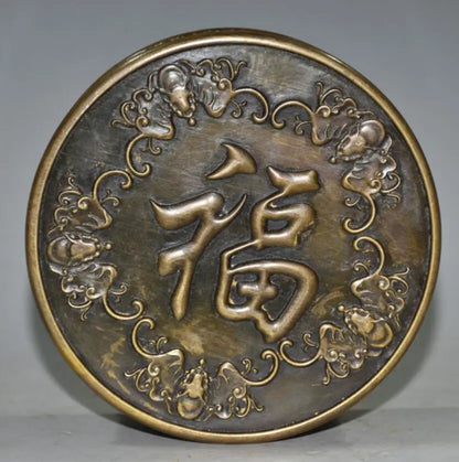 China brass archaize ink box crafts statue