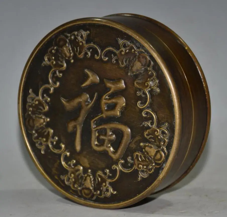 China brass archaize ink box crafts statue