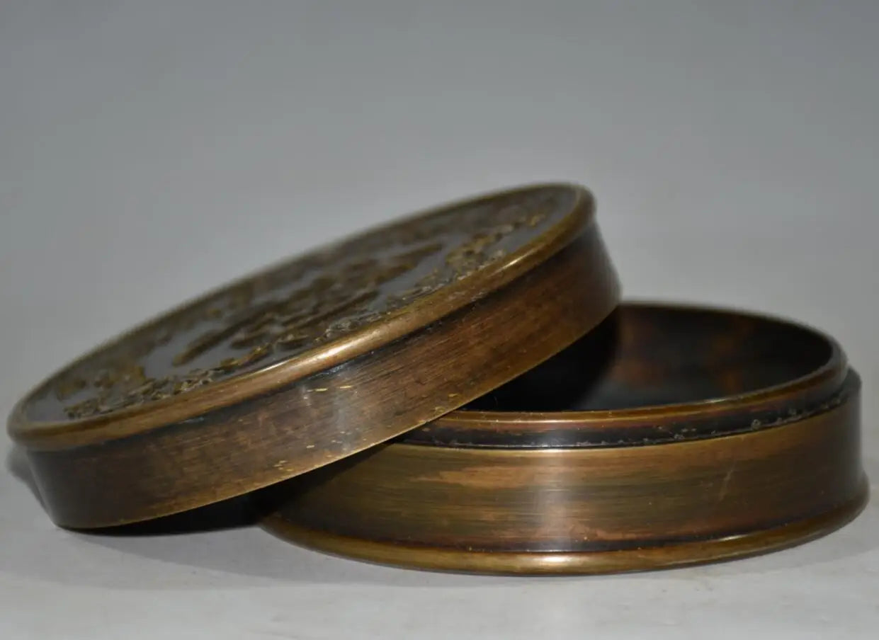 China brass archaize ink box crafts statue