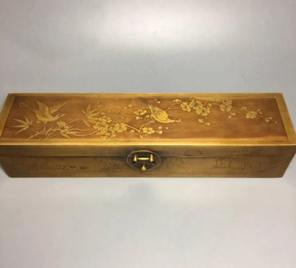 China brass archaize jewelry box crafts statue