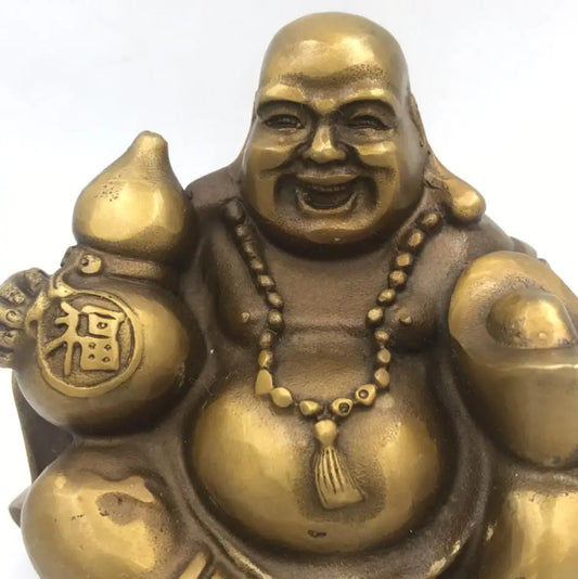 China brass archaize maitreya Buddha crafts statue