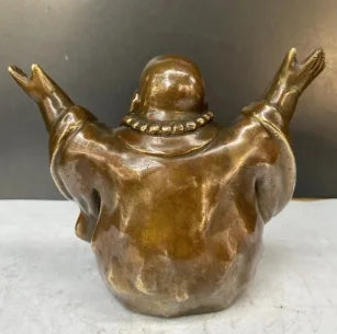 China brass archaize maitreya Buddha crafts statue