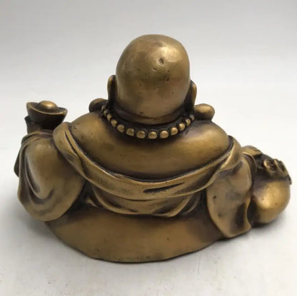 China brass archaize maitreya Buddha crafts statue