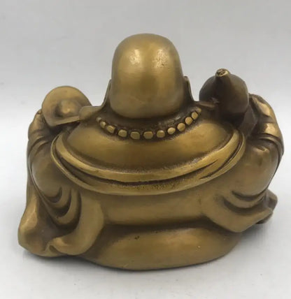 China brass archaize maitreya Buddha crafts statue