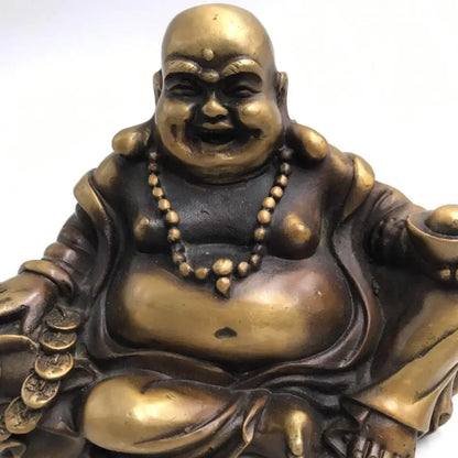 China brass archaize maitreya Buddha crafts statue
