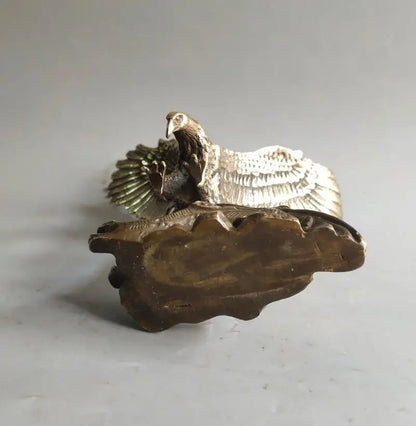 China brass archaize male eagle Spread wings crafts statue