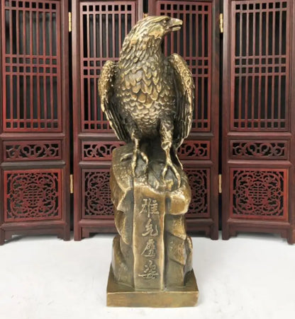 China brass archaize male eagle crafts statue