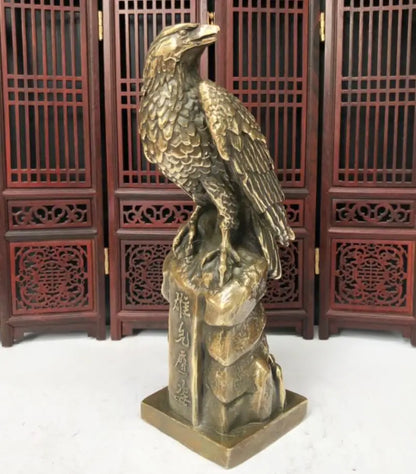 China brass archaize male eagle crafts statue
