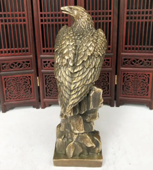 China brass archaize male eagle crafts statue
