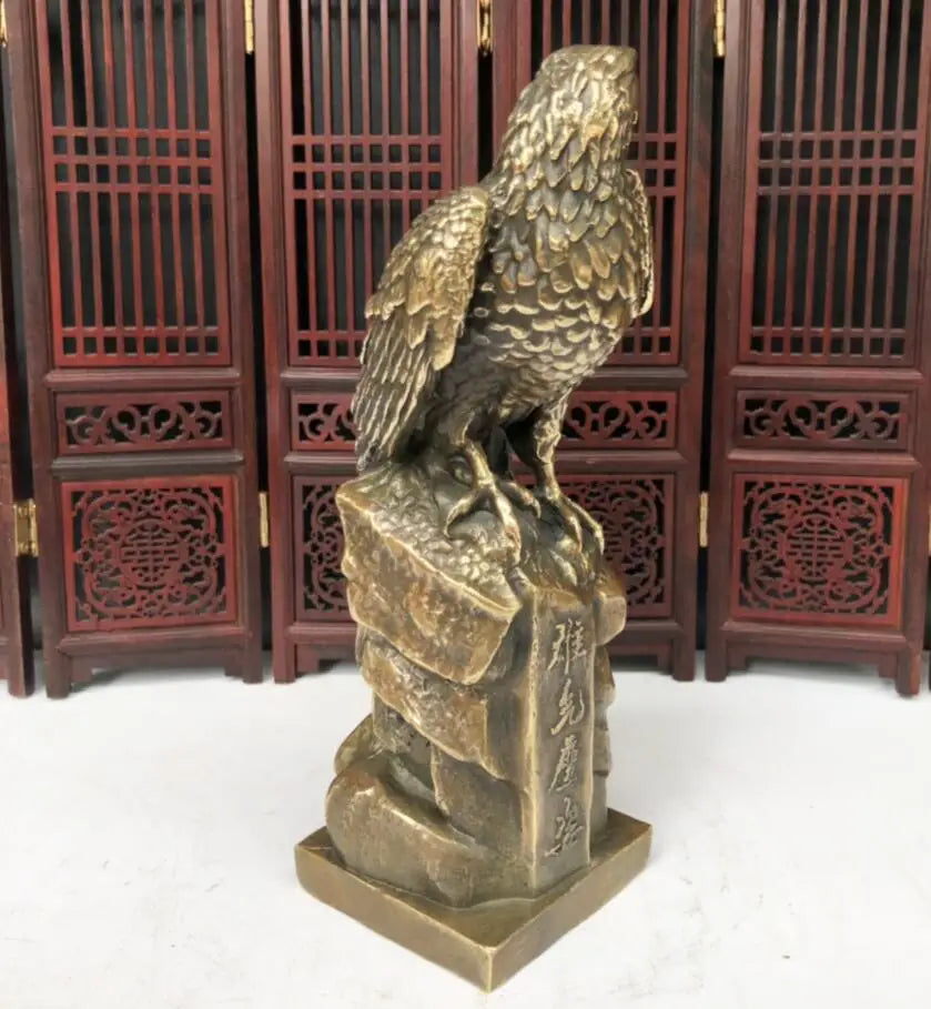 China brass archaize male eagle crafts statue