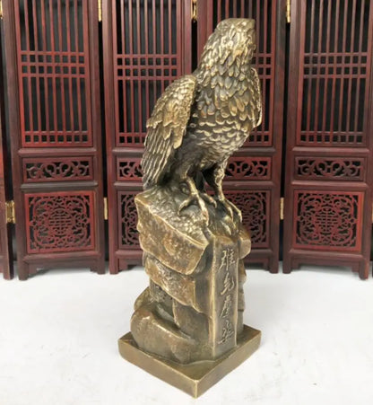 China brass archaize male eagle crafts statue