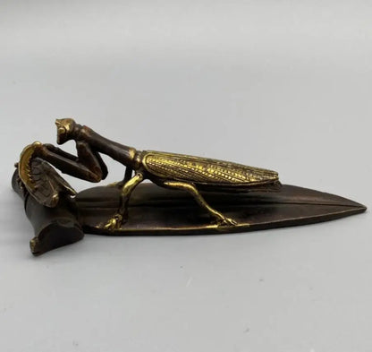 China brass archaize mantis crafts statue