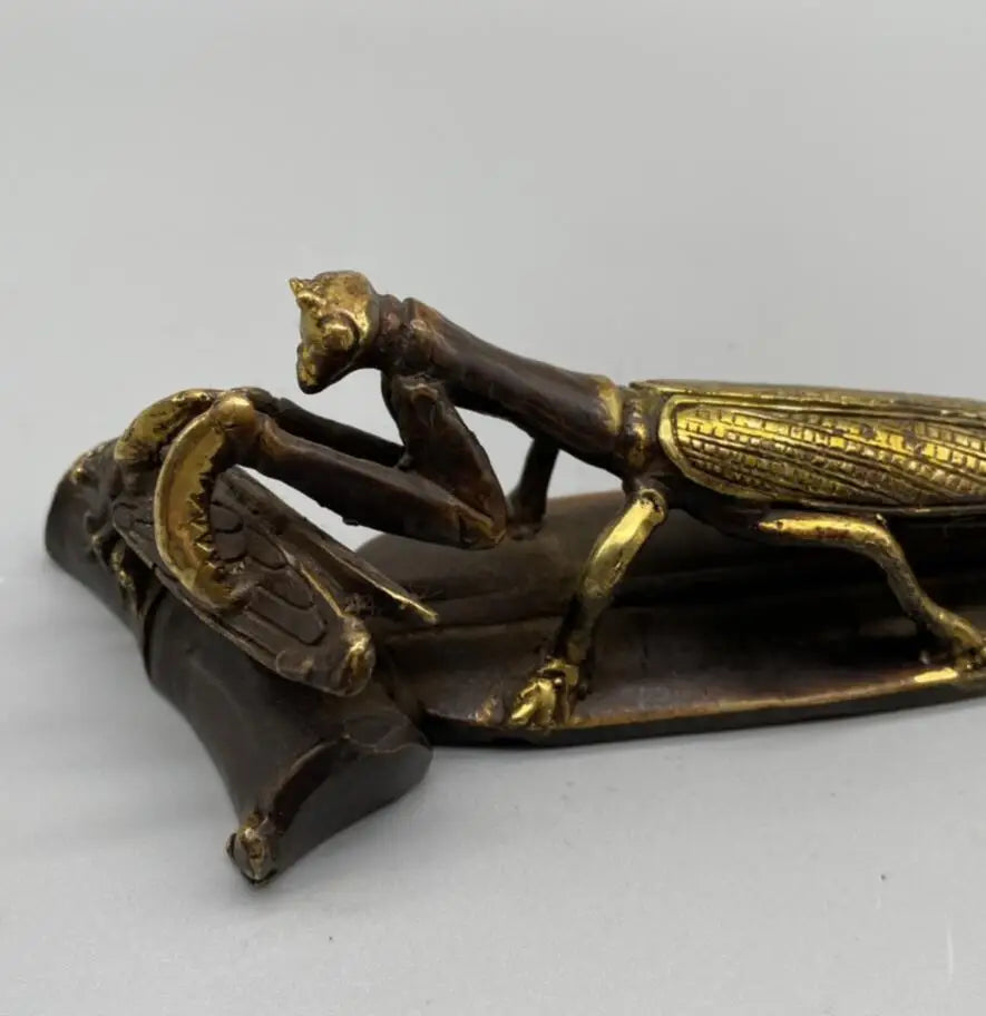 China brass archaize mantis crafts statue
