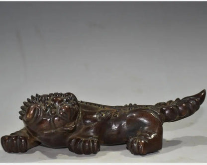 China brass archaize mythical wild animal crafts statue