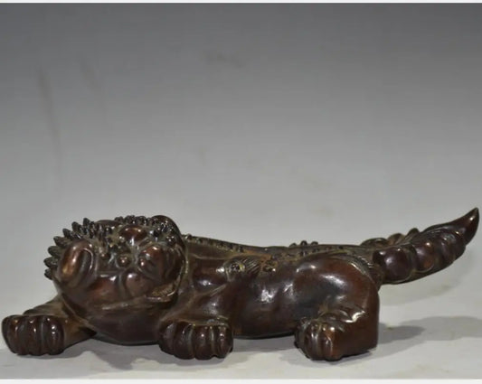 China brass archaize mythical wild animal crafts statue