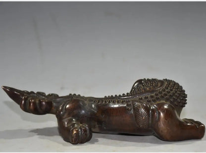 China brass archaize mythical wild animal crafts statue