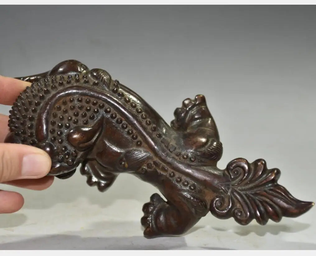 China brass archaize mythical wild animal crafts statue