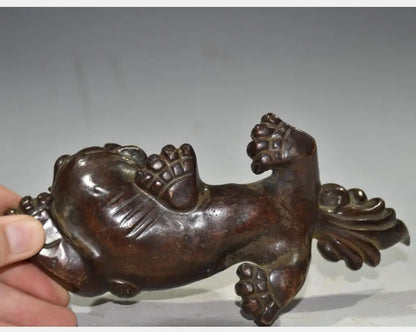 China brass archaize mythical wild animal crafts statue
