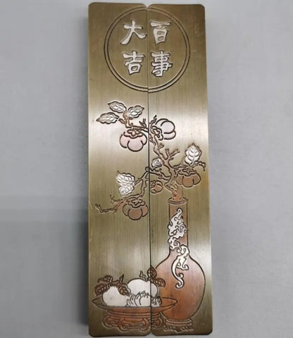 China brass archaize paper weight crafts statue A pair