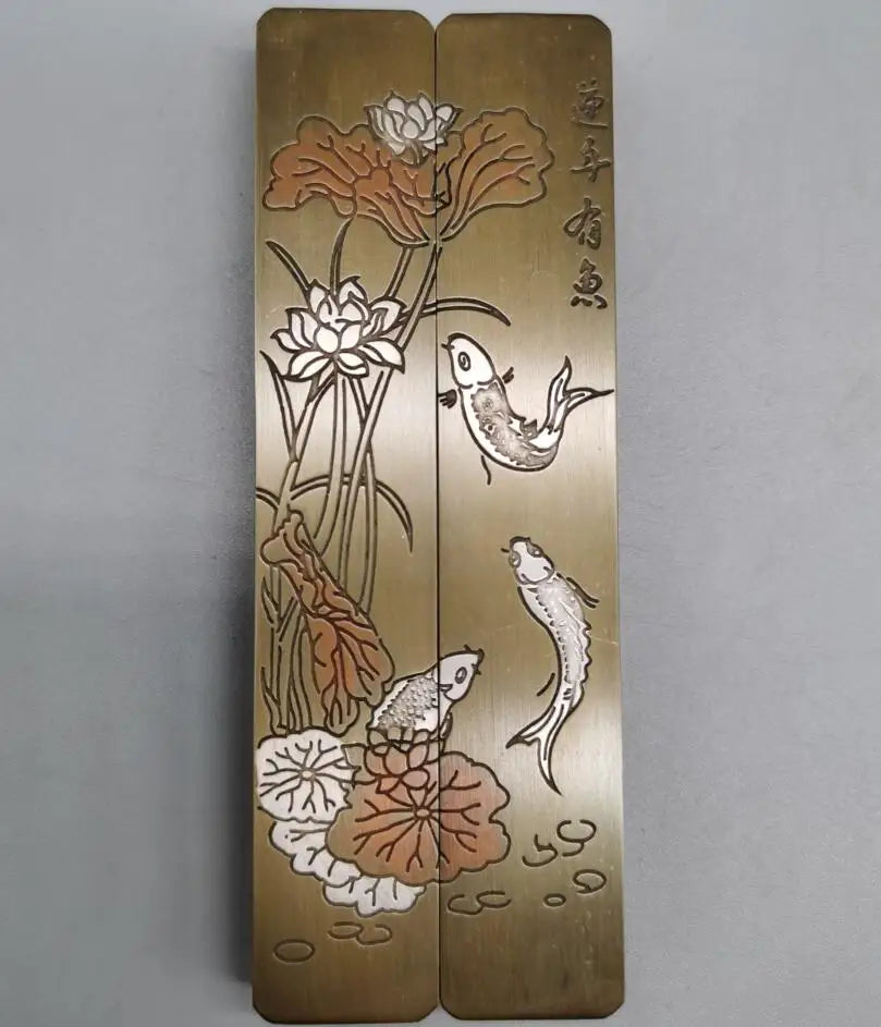 China brass archaize paper weight crafts statue A pair