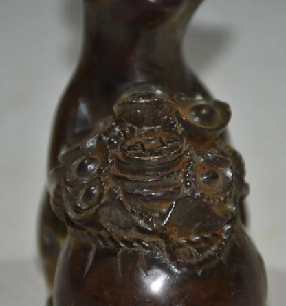 China brass archaize recruit wealth mouse crafts statue