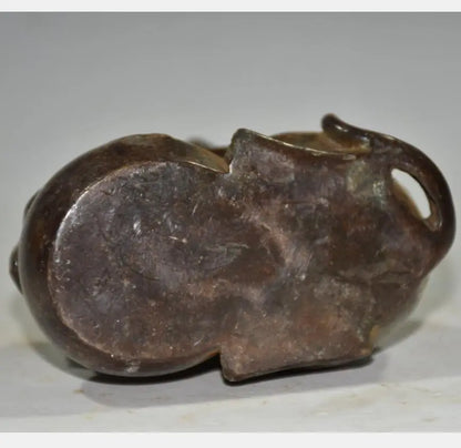 China brass archaize recruit wealth mouse crafts statue