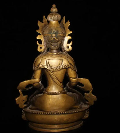 China brass archaize seiko Buddha crafts statue