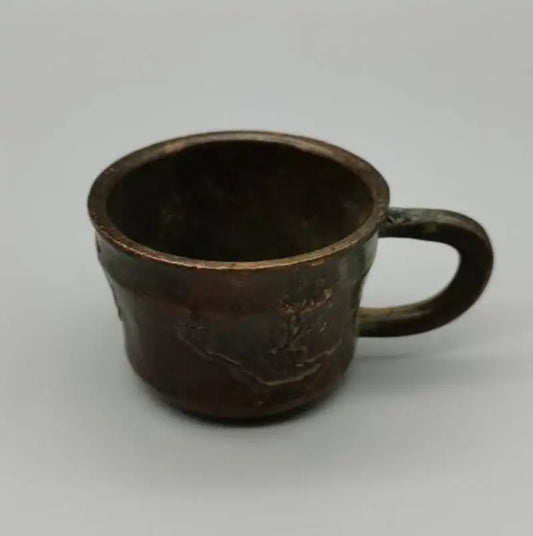 China brass archaize tea cup small crafts statue