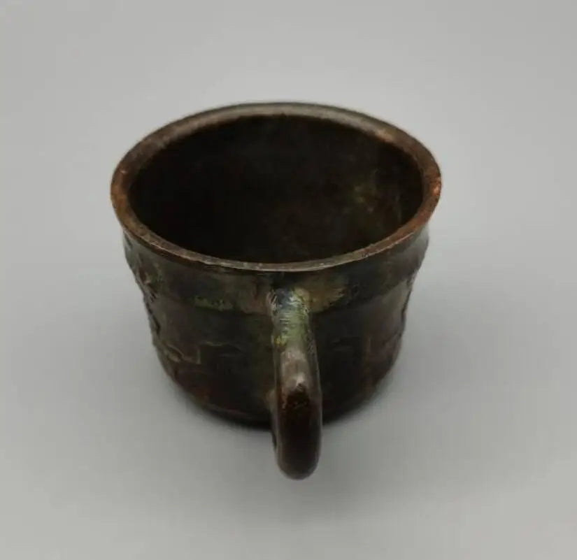 China brass archaize tea cup small crafts statue