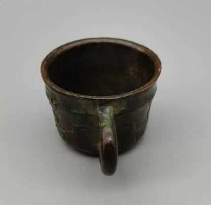 China brass archaize tea cup small crafts statue