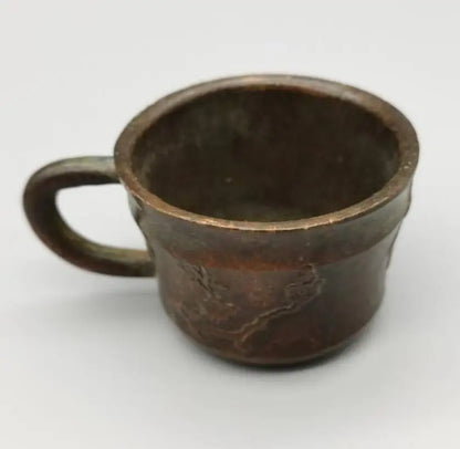 China brass archaize tea cup small crafts statue
