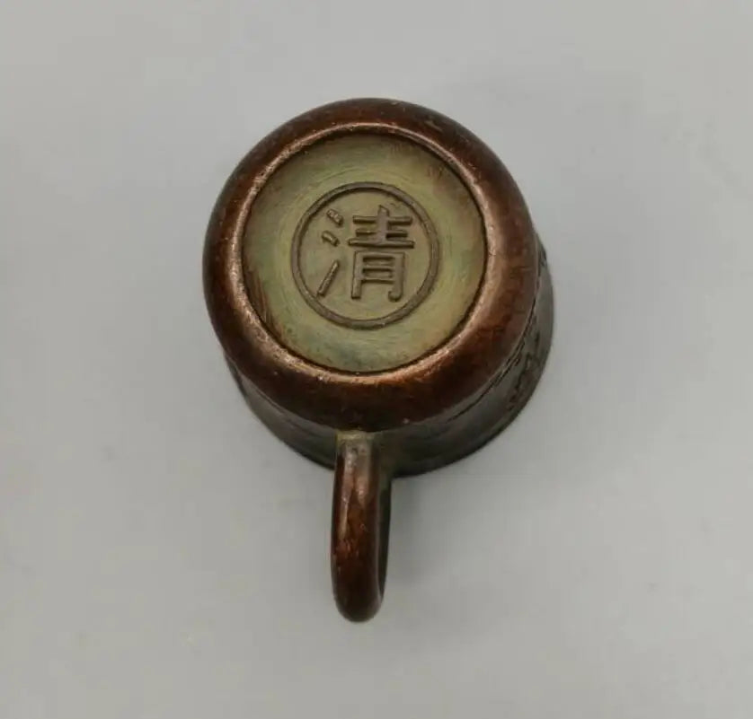 China brass archaize tea cup small crafts statue