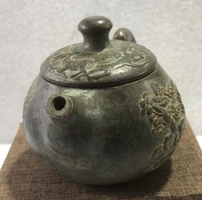 China brass archaize teapot crafts statue
