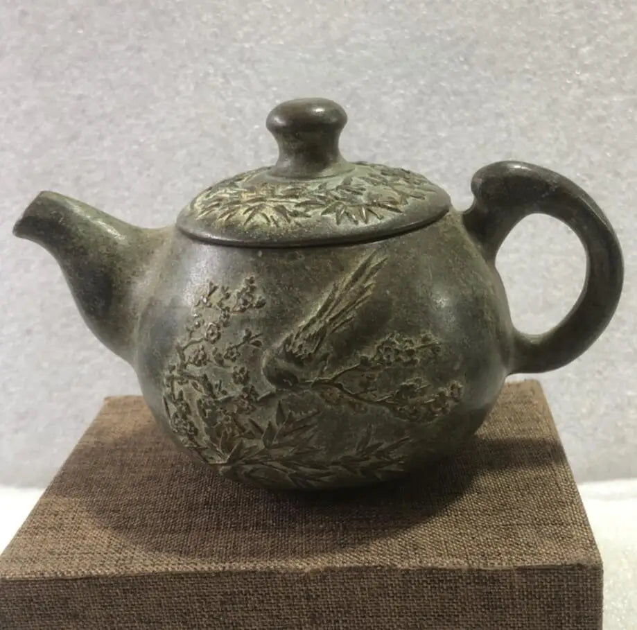 China brass archaize teapot crafts statue