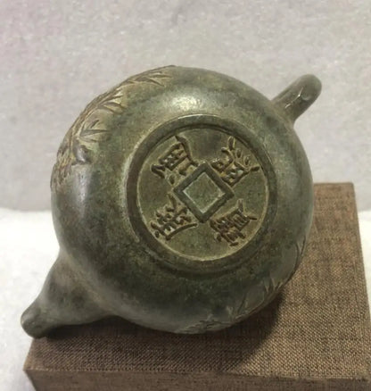 China brass archaize teapot crafts statue