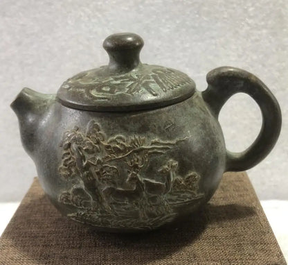 China brass archaize teapot crafts statue