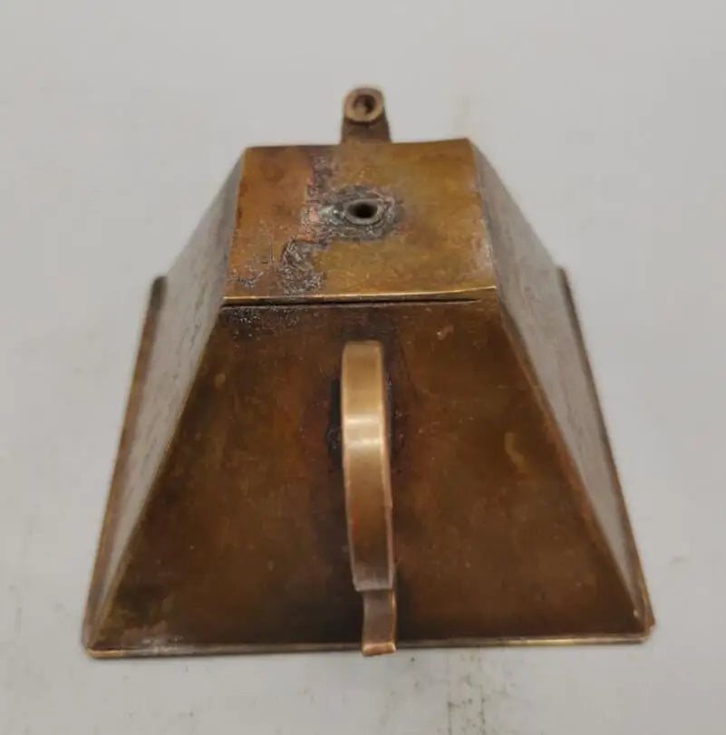 China brass archaize trapezoidal teapot crafts statue