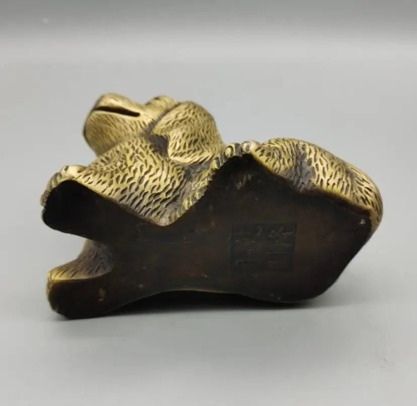 China brass archaize zodiac dog crafts statue