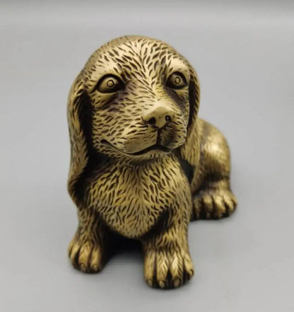 China brass archaize zodiac dog crafts statue
