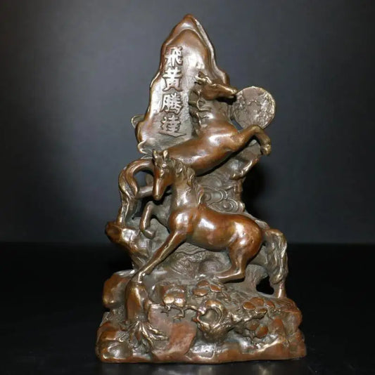 China brass archaize zodiac horse crafts statue