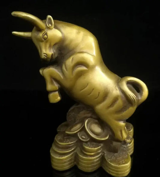 China brass archaize zodiac wealth crafts statue