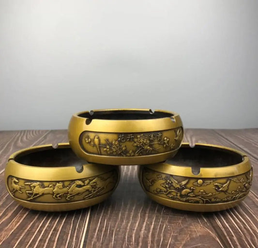 China brass ashtray crafts statue