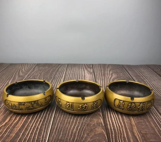 China brass ashtray crafts statue